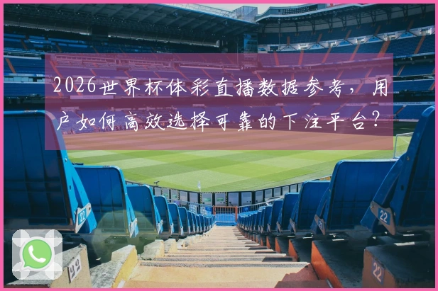 2026世界杯体彩直播数据参考，用户如何高效选择可靠的下注平台？